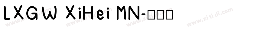 LXGW XiHei MN字体转换